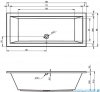 Riho Lusso 190x80cm wanna prostokątna z hydromasażem Relaks + nogi + syfon BA59-REL